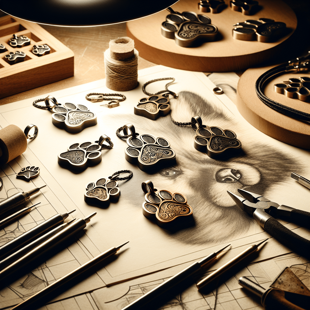 designing engraved pet paw pendants
