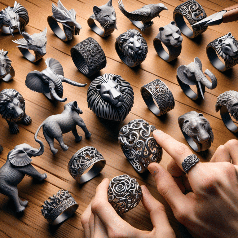 tips for intricate 3D-printed animal rings