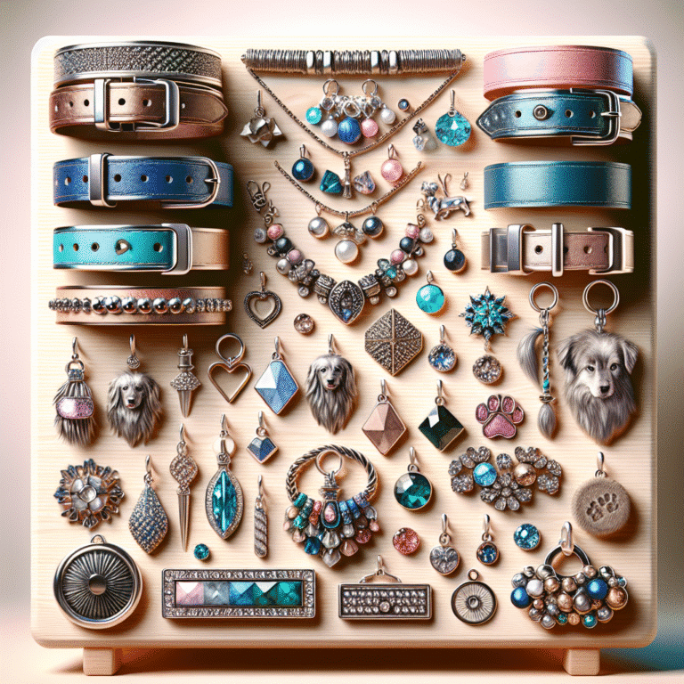 color and material choices for pet jewelry