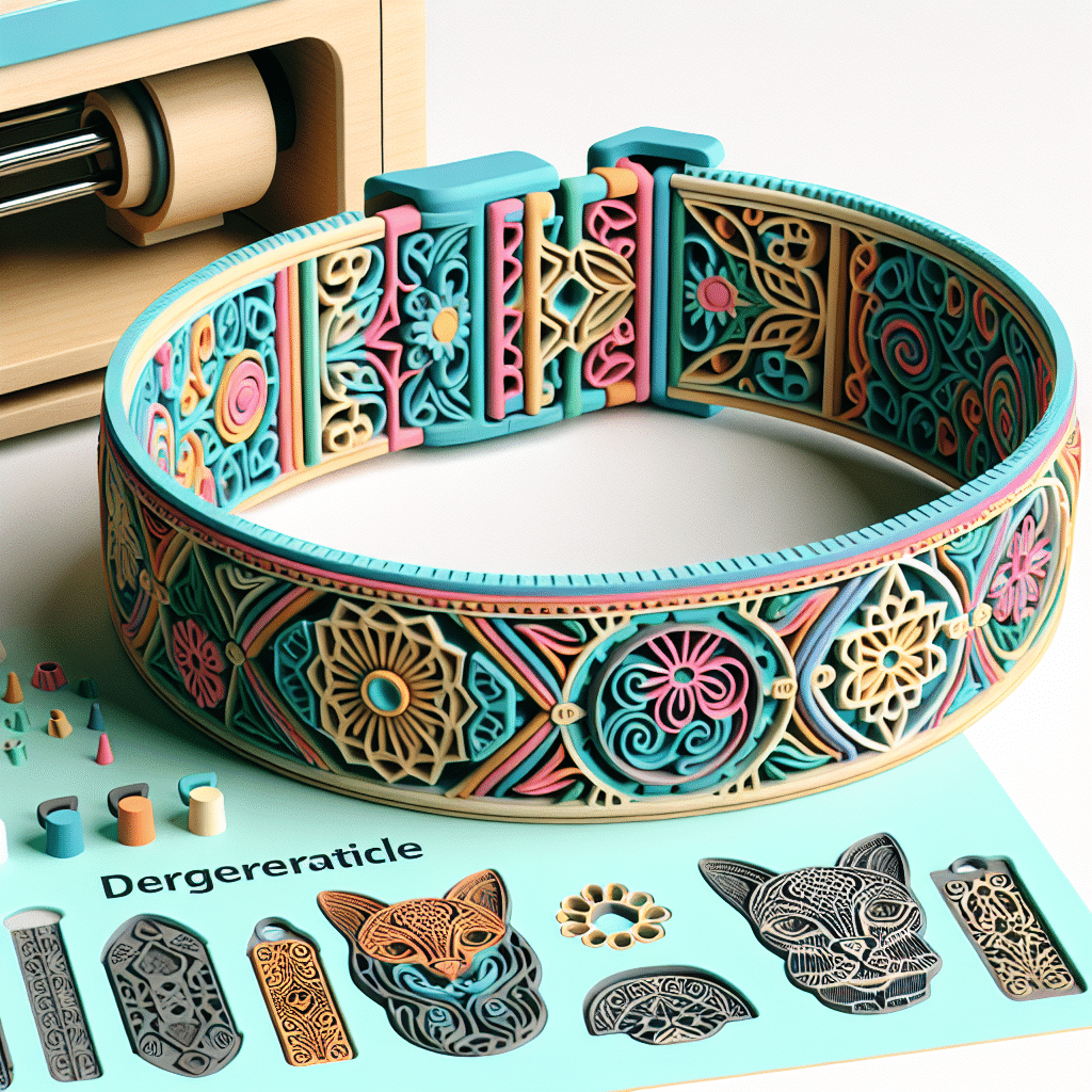customizing 3D-printed pet bracelets with engravings