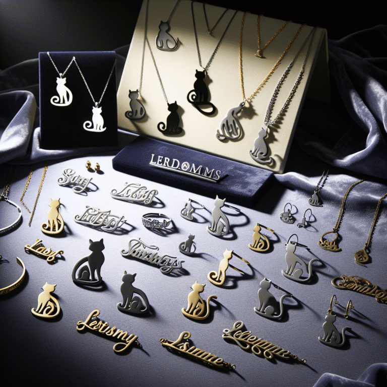 personalized cat silhouette jewelry ideas