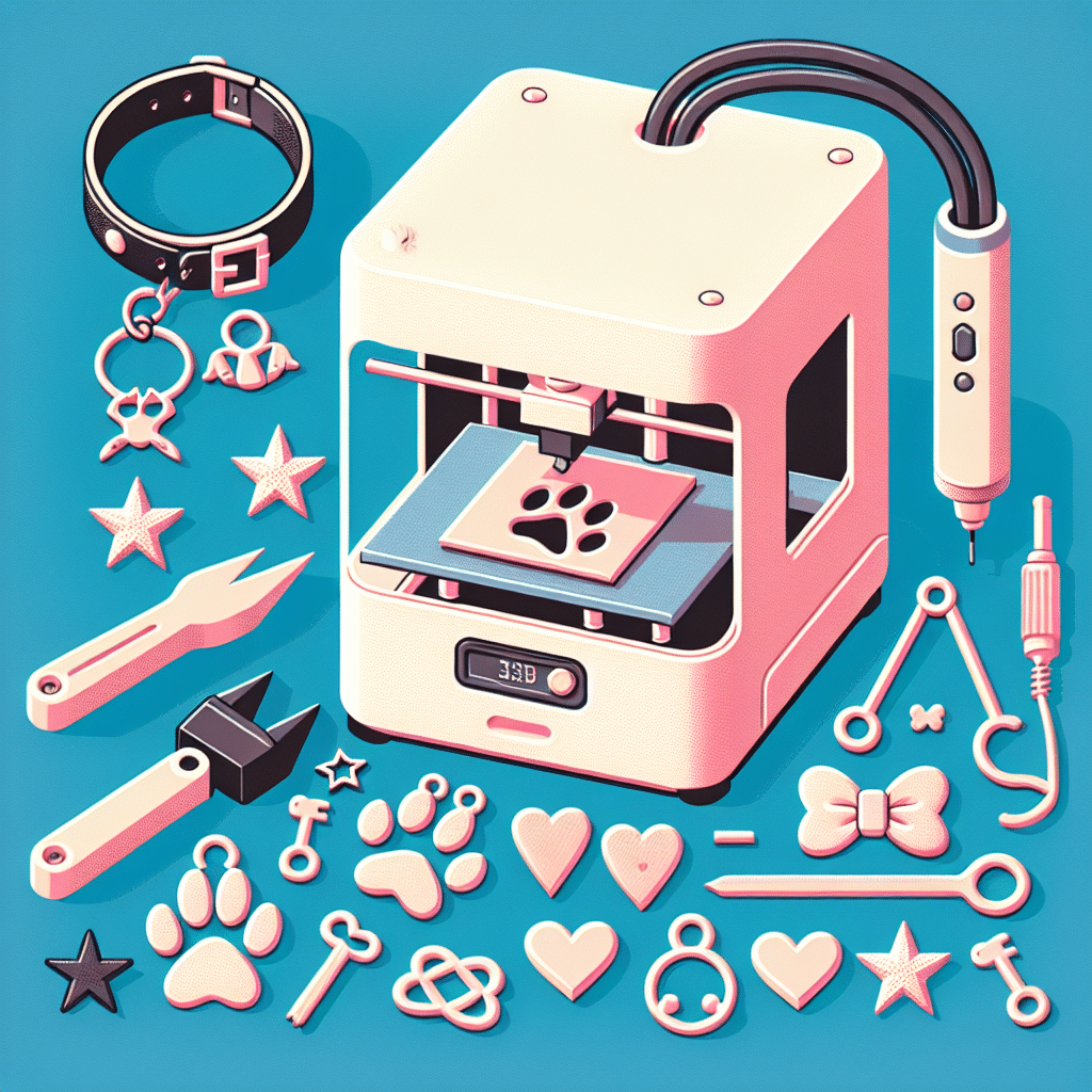 creating custom-shaped pet collar charms with a 3D printer
